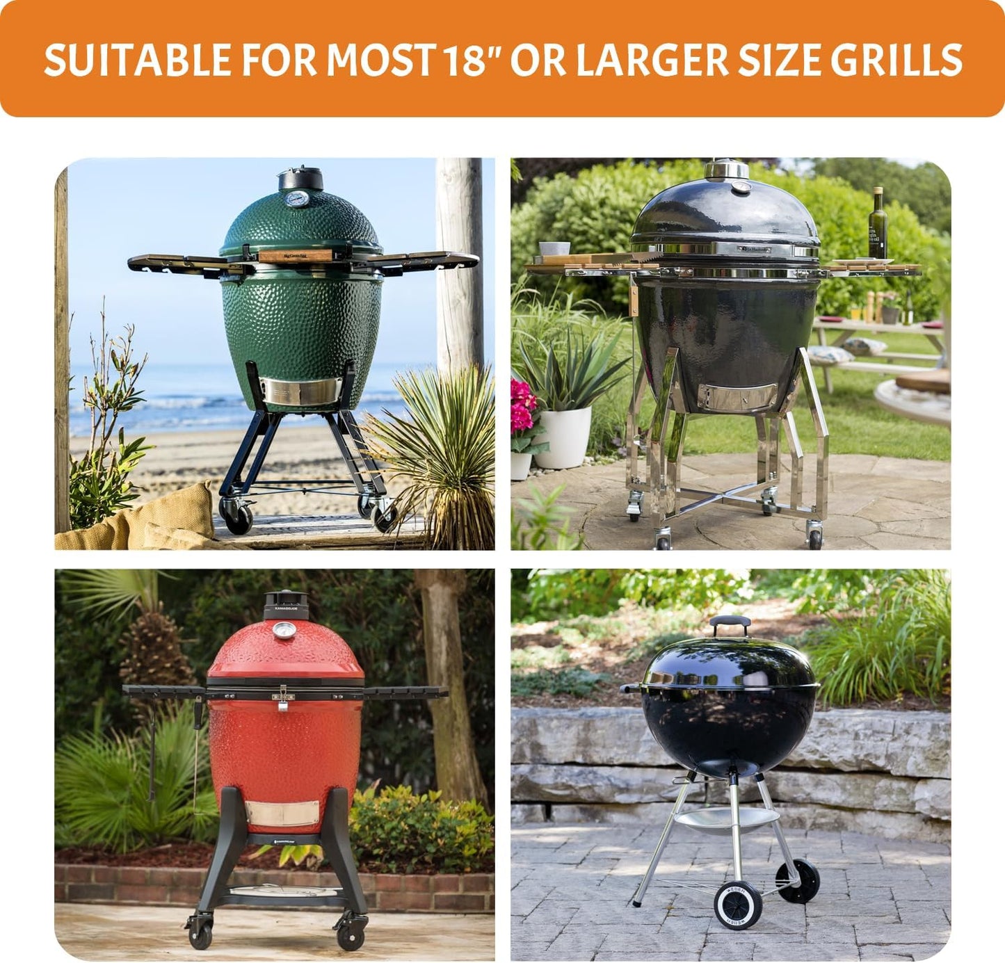 Soporte costillas acero inox para Big Green Egg Pit Boss