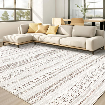 Alfombra lavable 8x11pulg fina antideslizante geométrica moderna