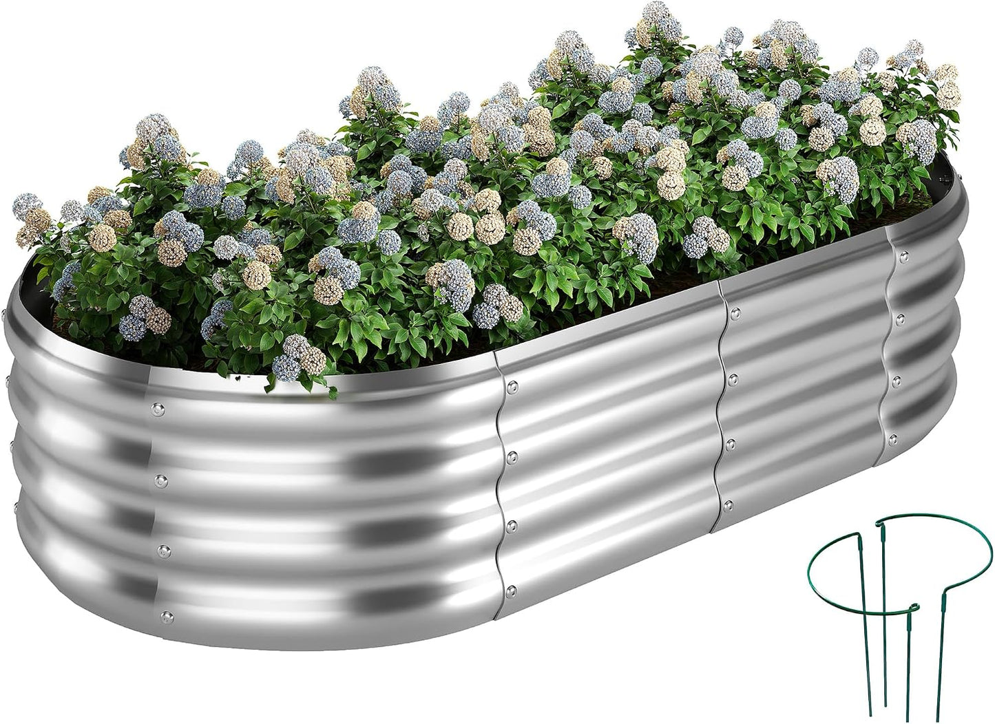 Cama jardín elevada 4x2x1ft para vegetales y flores galvanizada