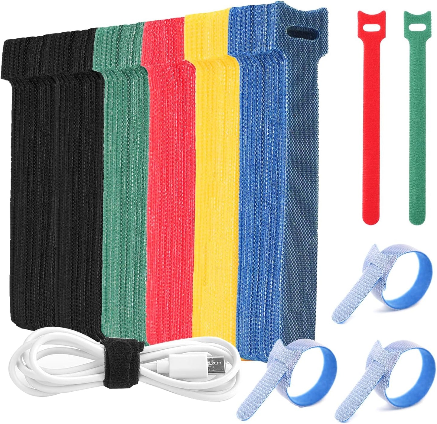 Bridas cables reutilizables 6pulg ajustable colorido