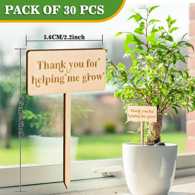 30 Etiquetas «Thank You for Helping Me Grow» para baby shower