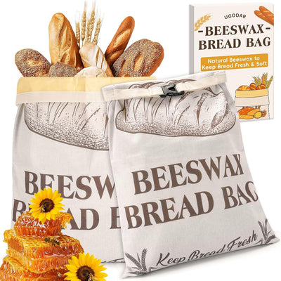 Bolsas cera de abeja para pan casero XL reutilizables congelador