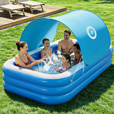 Piscina inflable grande para adultos y niños 118x69pulg azul