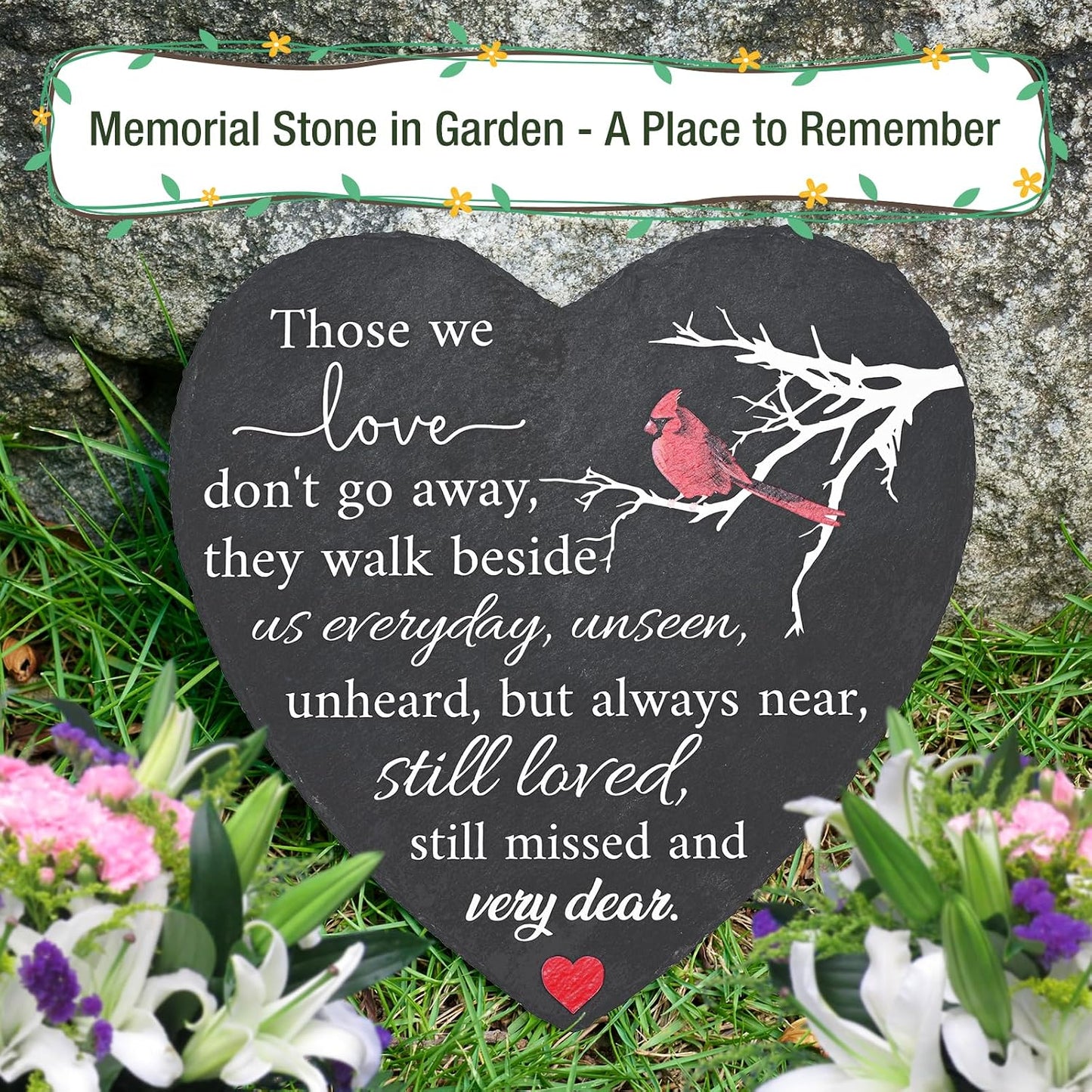Piedra conmemorativa jardín para seres queridos