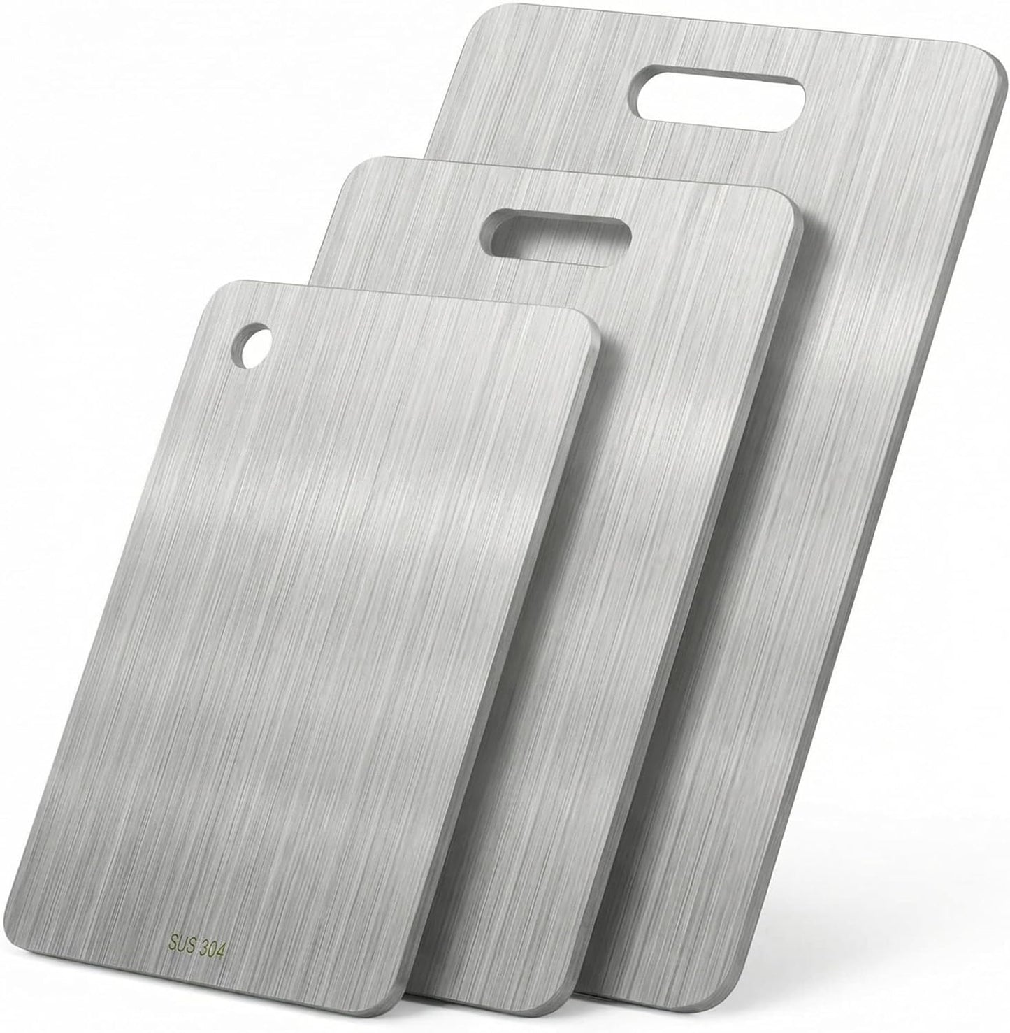 3 Pzas Tabla Cortar Acero Inox Doble Cara Cocina