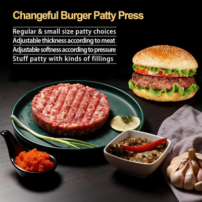 Prensa Hamburguesas 3en1 Antiadherente para Barbacoa
