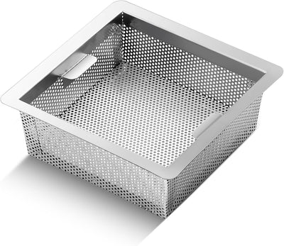 2 Pzas Filtro Drenaje Piso Cuadrado Acero Inox 8.5x8.5x3pulg
