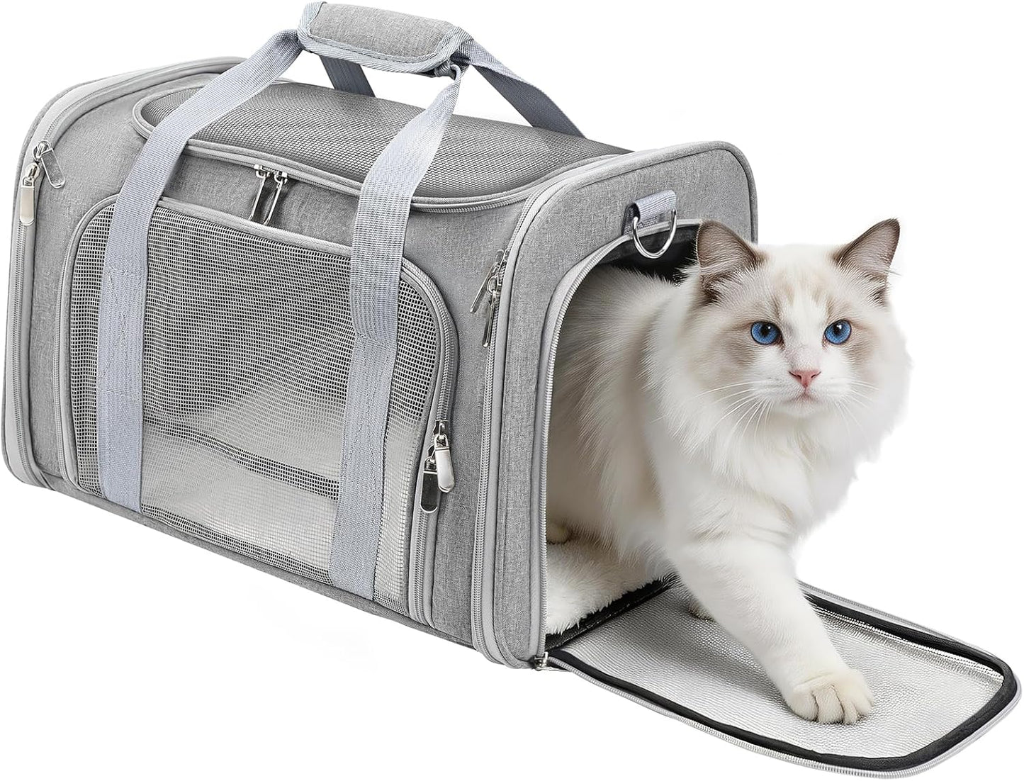 Transportador gatos y perros pequeños transpirable