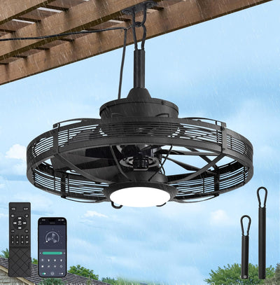 Ventilador techo exterior 20pulg luces IP65 6 vel 3CCT enchufable