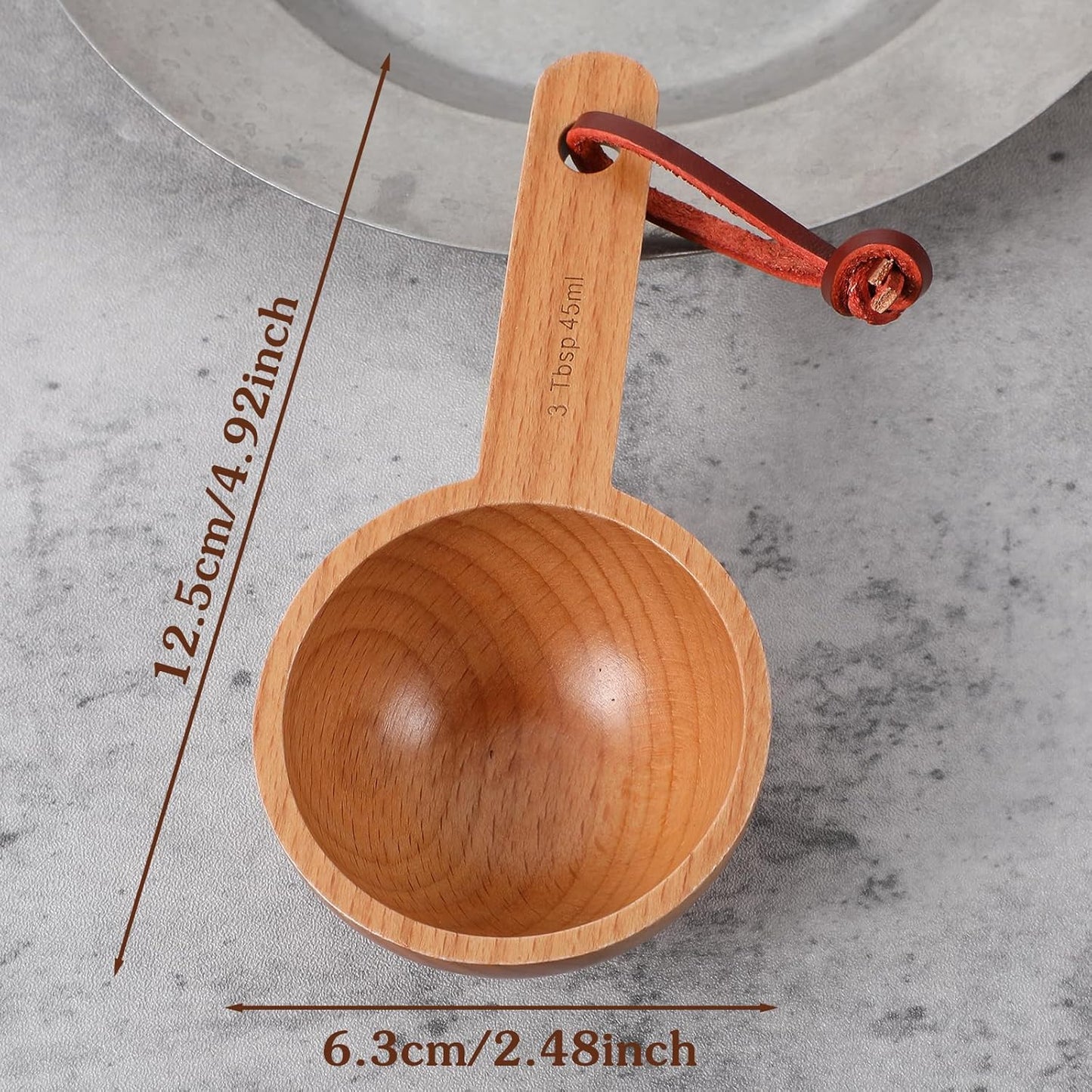 Cuchara madera 3 cucharadas 1.5oz para especias y té