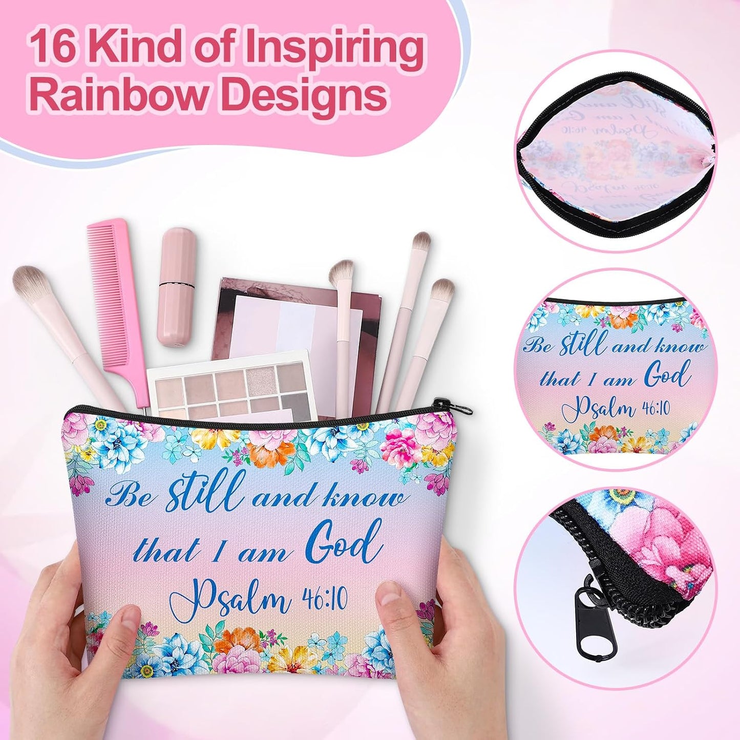 20 Pzas Bolsas Lona Religiosas con Versículos Bíblicos