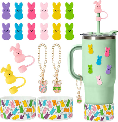 Accesorios para tazas de conejo de Pascua con botas de silicona Peep