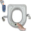 Elevador inflable asiento inodoro con ventosas gris
