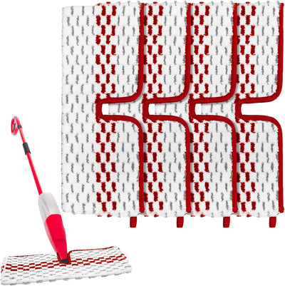Almohadillas microfibra trapeador comp Promist MAX 4uds rojo