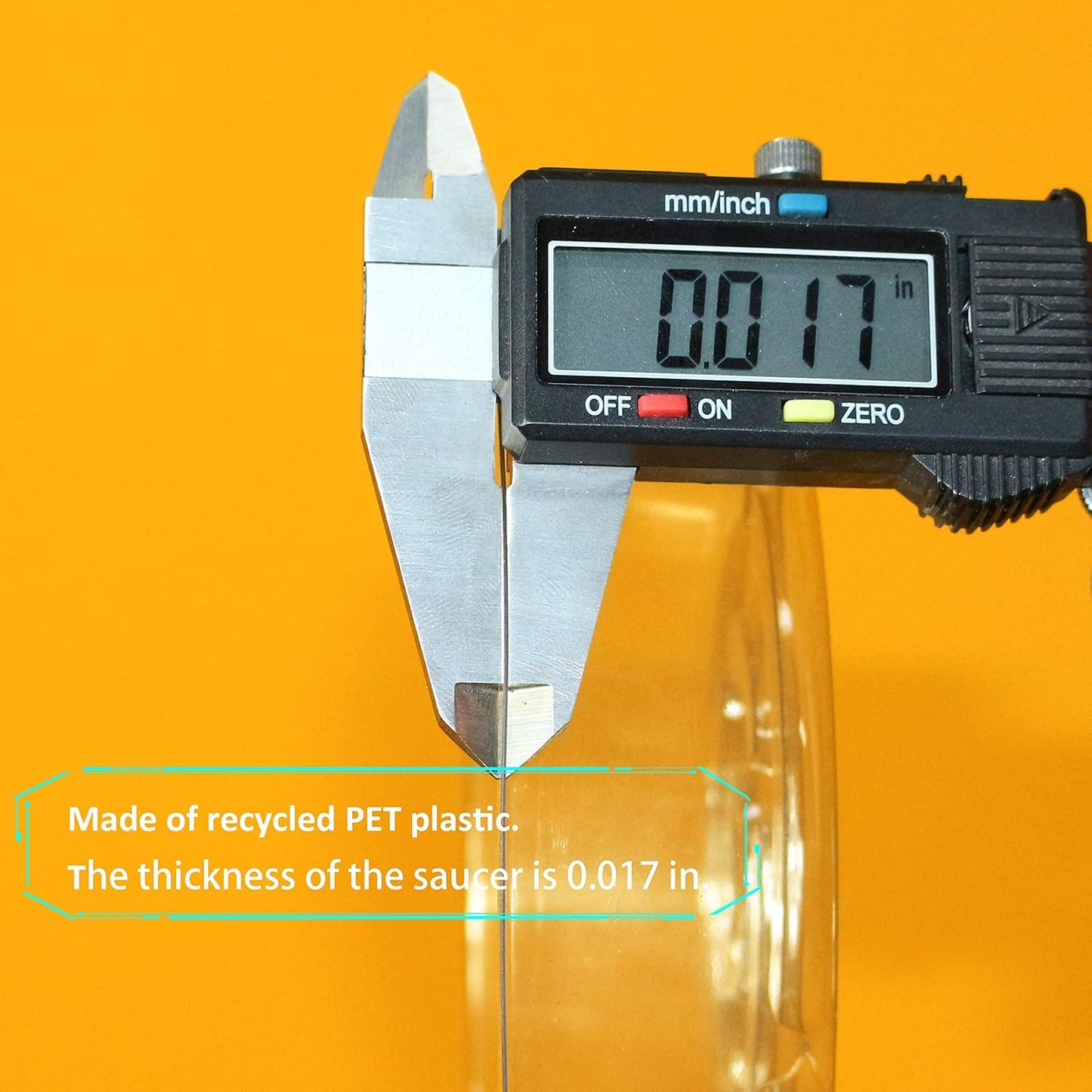 Platos plástico transparente para macetas 8pulg set 10
