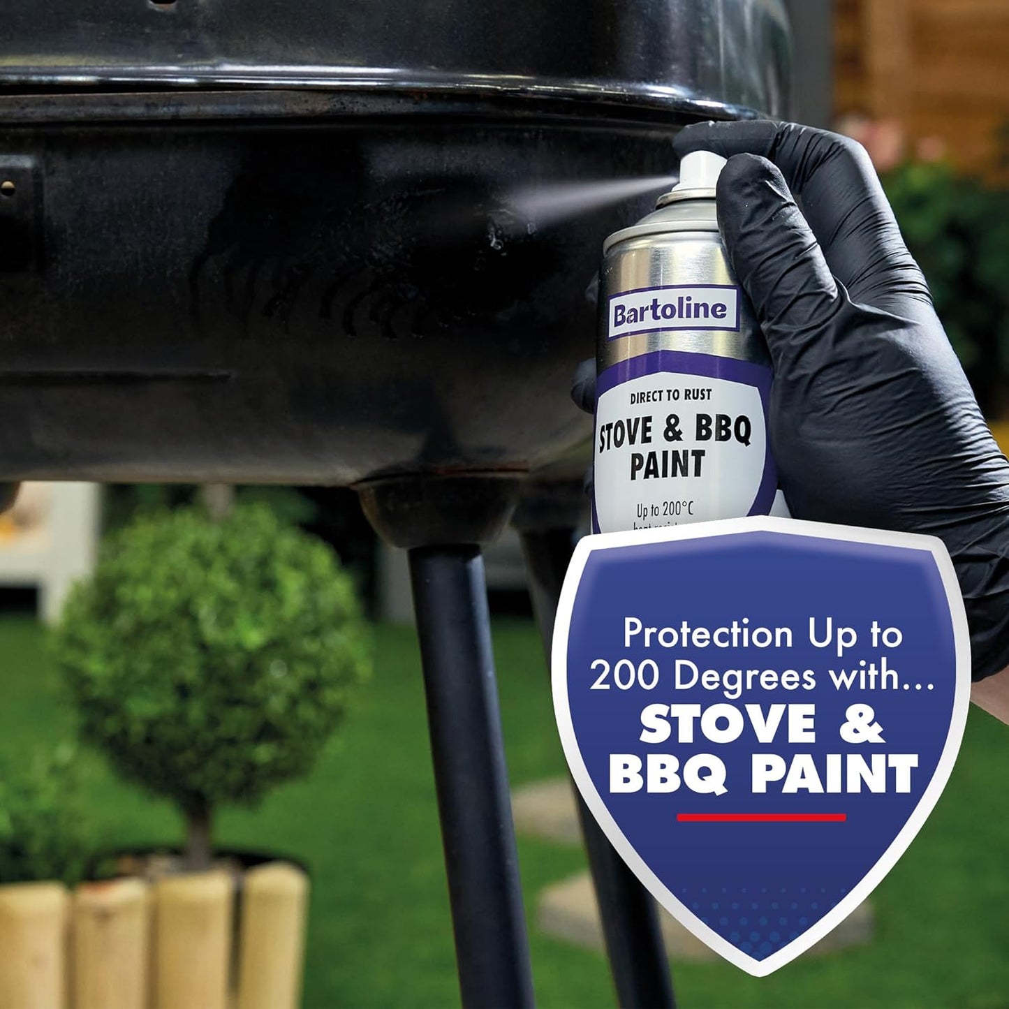 Spray pintura barbacoa estufa negro 13.5oz resistente hasta 392°F