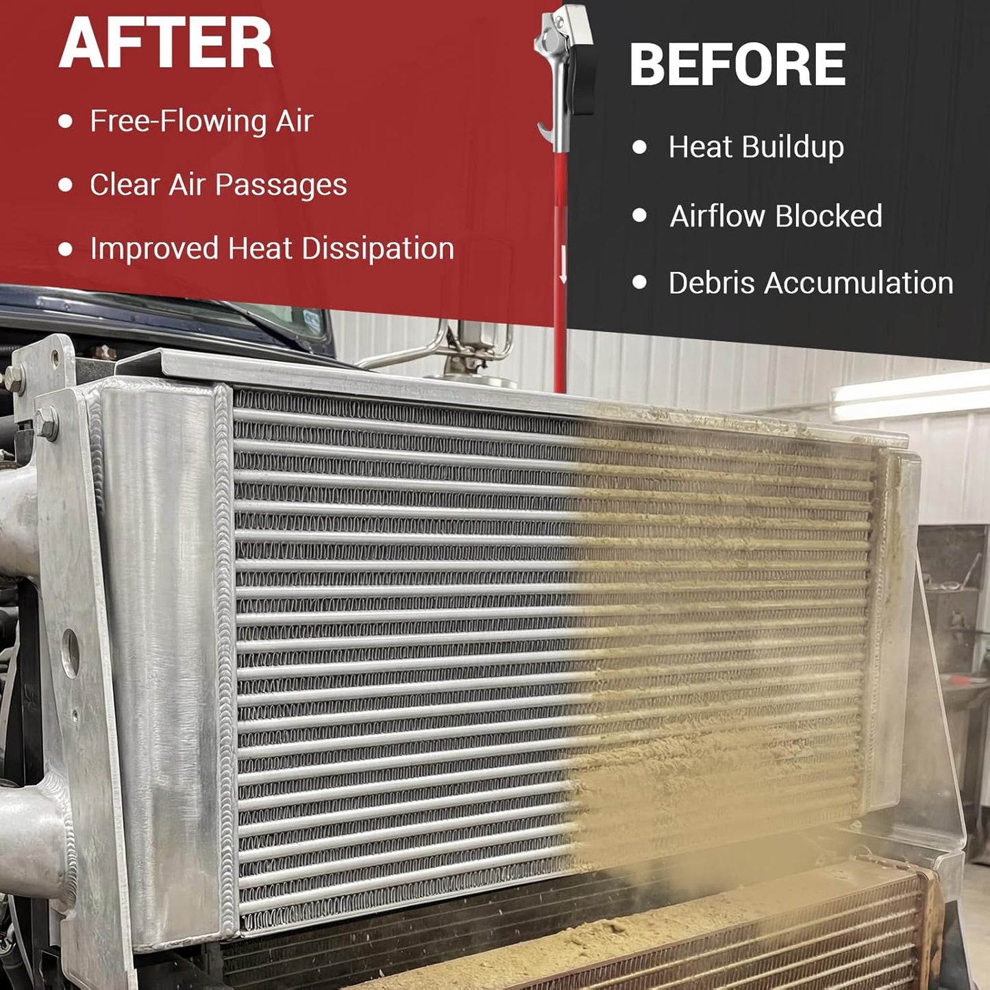 Filtro aire 24pulg varita limpieza radiador plano duradero