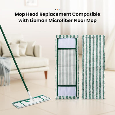 4 Pzas Cabezales Microfibra para Mopa Libman Reutilizables