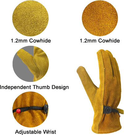 Guantes cuero algodón para jardinería soldadura TIG/MIG
