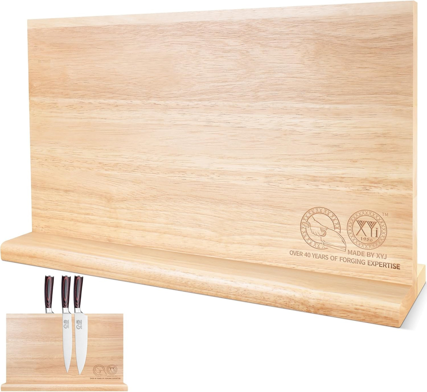 Set Cuchillos Acero Inox Bloque Magnético Estilo Japonés