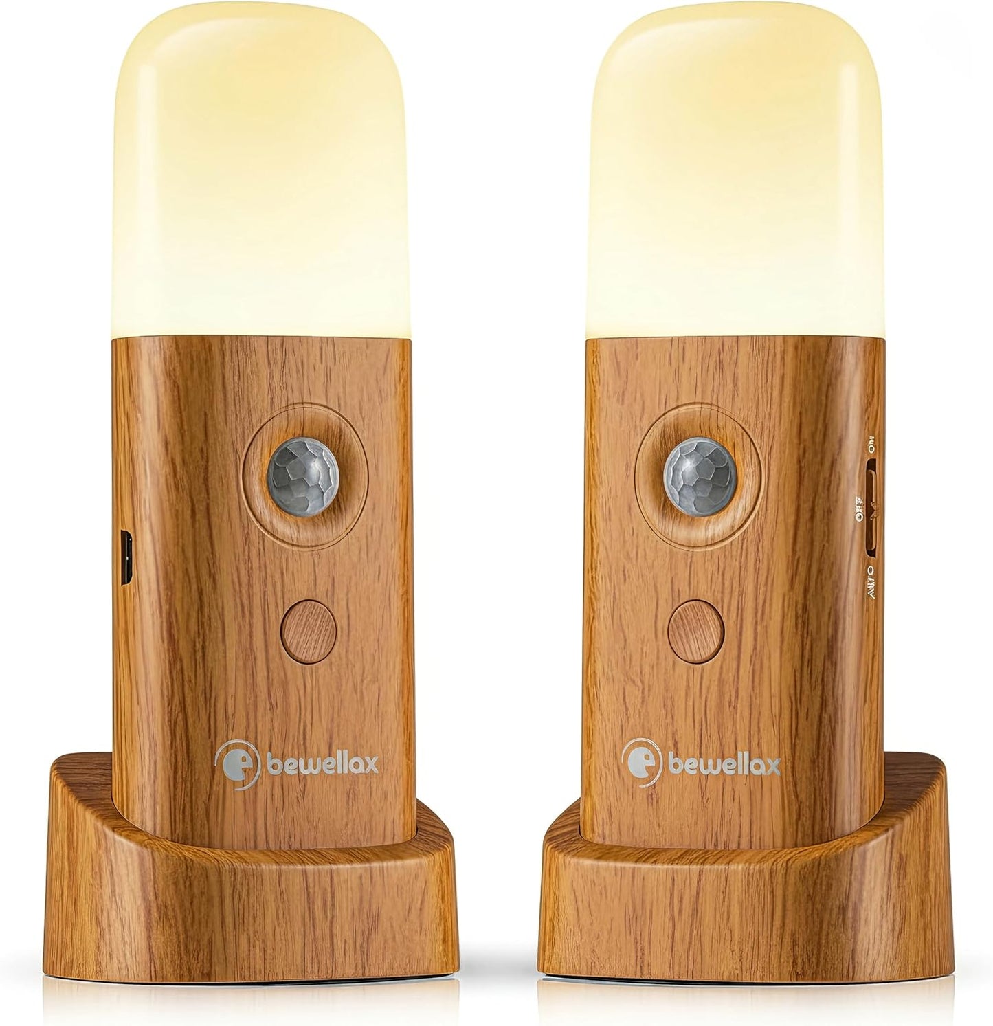 Luz nocturna LED inalámbrica sensor movimiento brillo cálido