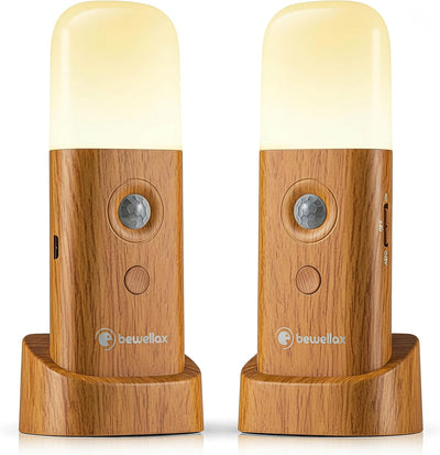 Luz nocturna LED inalámbrica sensor movimiento brillo cálido