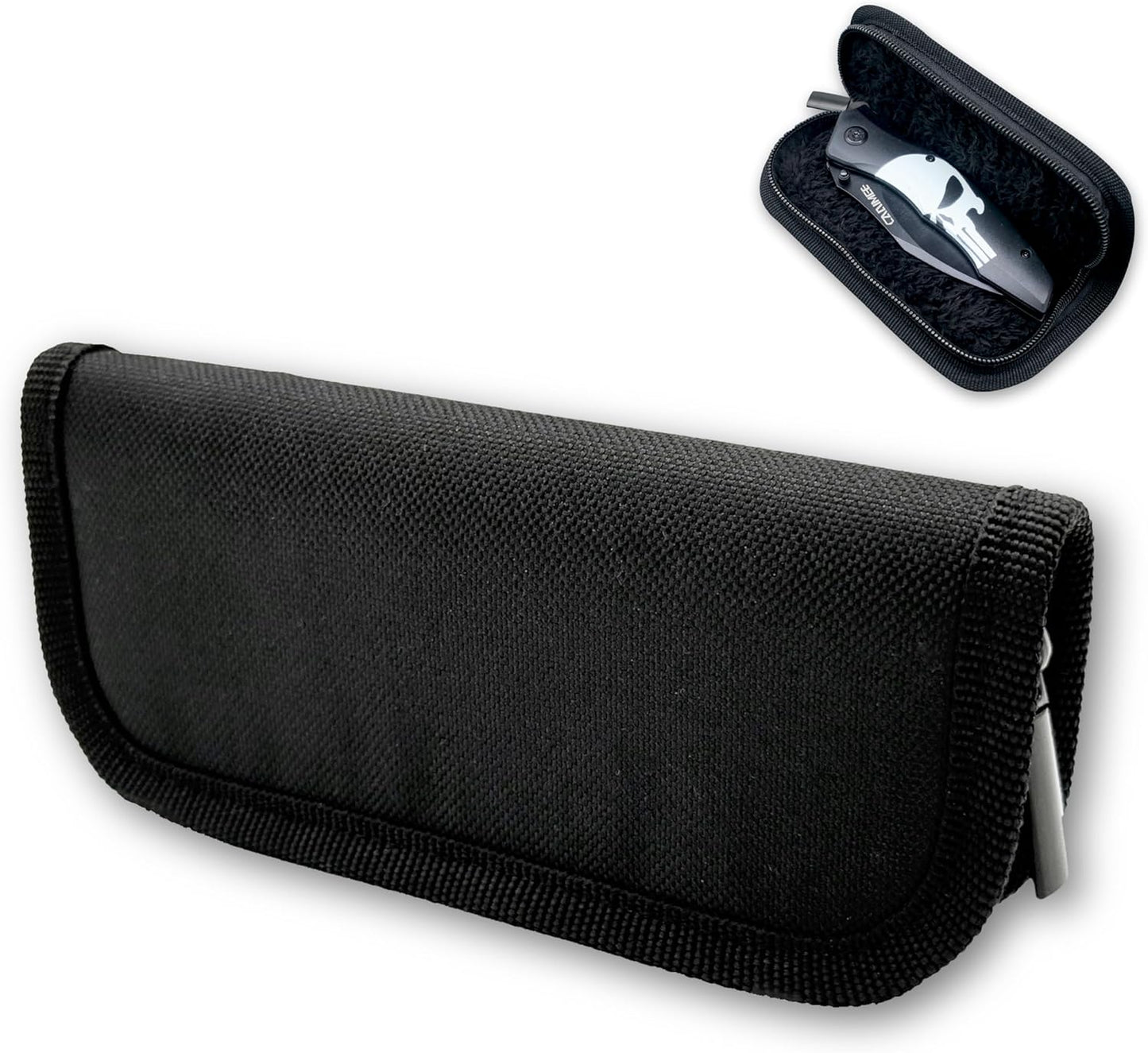 Bolsa nylon para cuchillos plegables EDC con cremallera