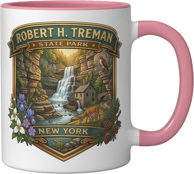 Taza cerámica souvenir Parque Robert H. Treman Ithaca Nueva York