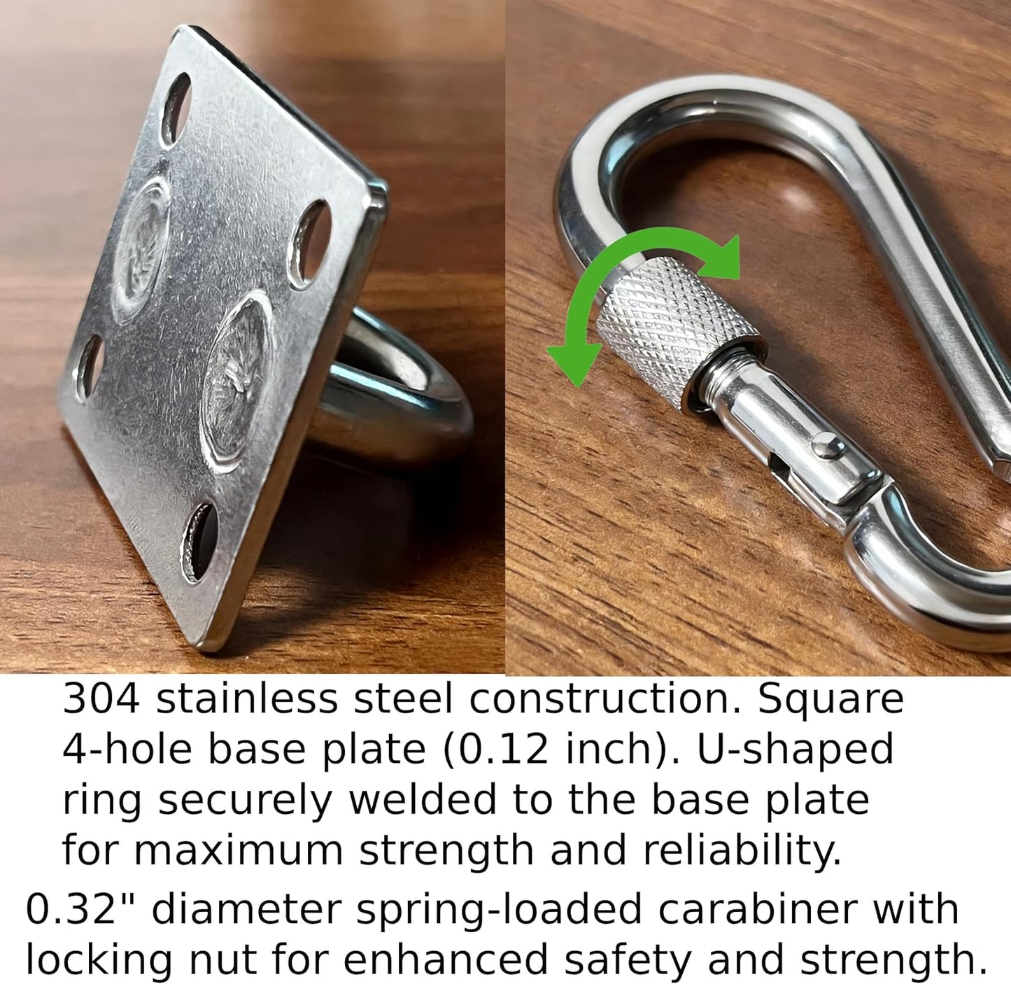 Almohadilla anclaje U acero inox M6 pernos expansión