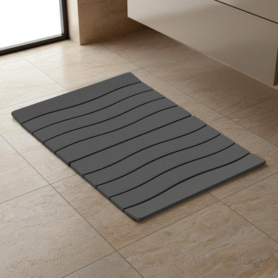 Alfombra baño piedra 23.6x15.4pulg antideslizante absorbente