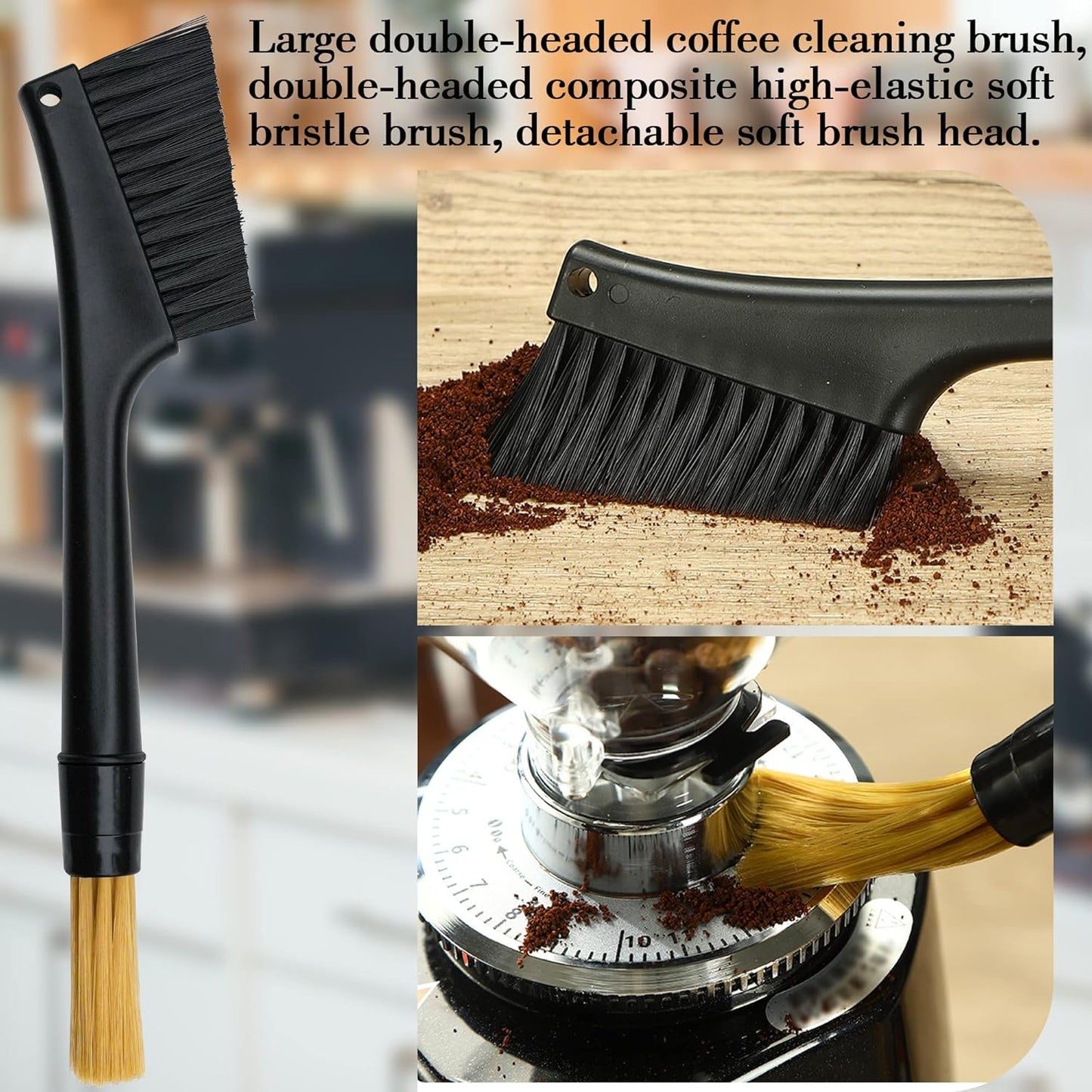 Juego de 7 cepillos de limpieza para máquina de café y molinillo