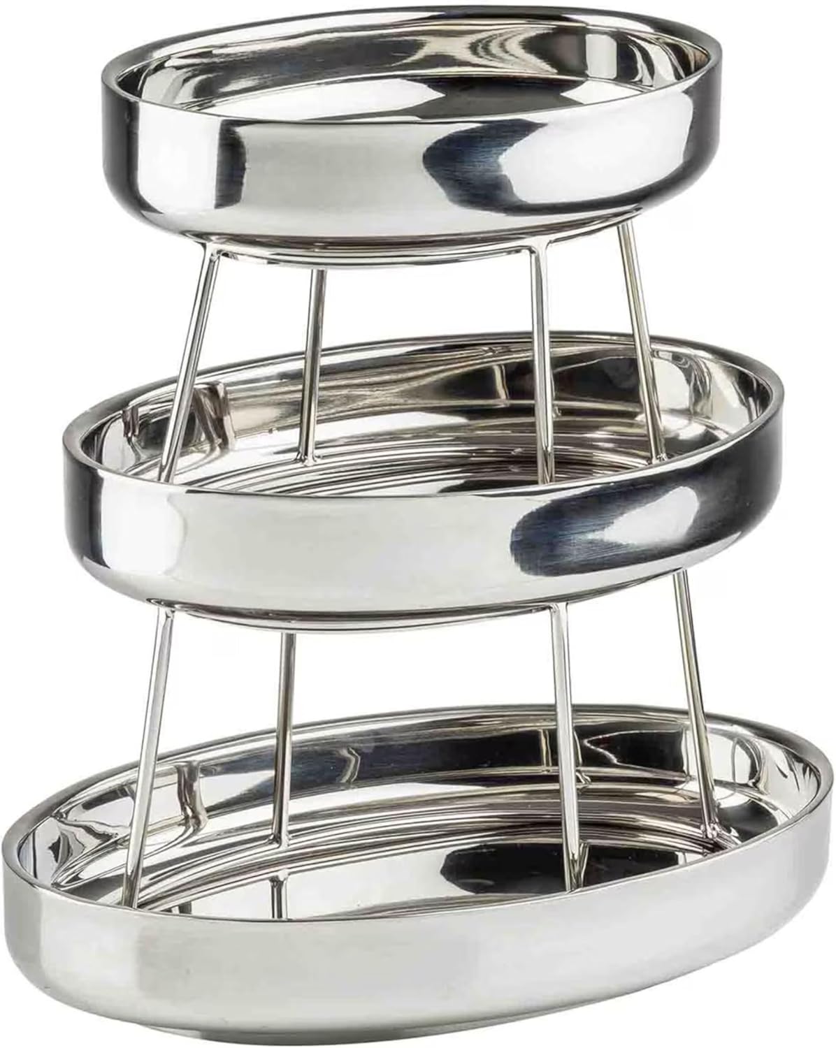 Torre mariscos 3 niveles acero inox doble pared