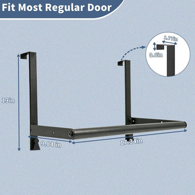 Colgador ropa puerta barra metal 2 ganchos dormitorio baño