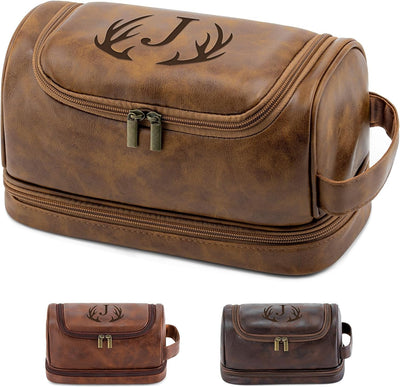 Neceser personalizado para hombre regalo Día del Padre marrón claro