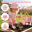 Juego herramientas jardinería niños con guantes