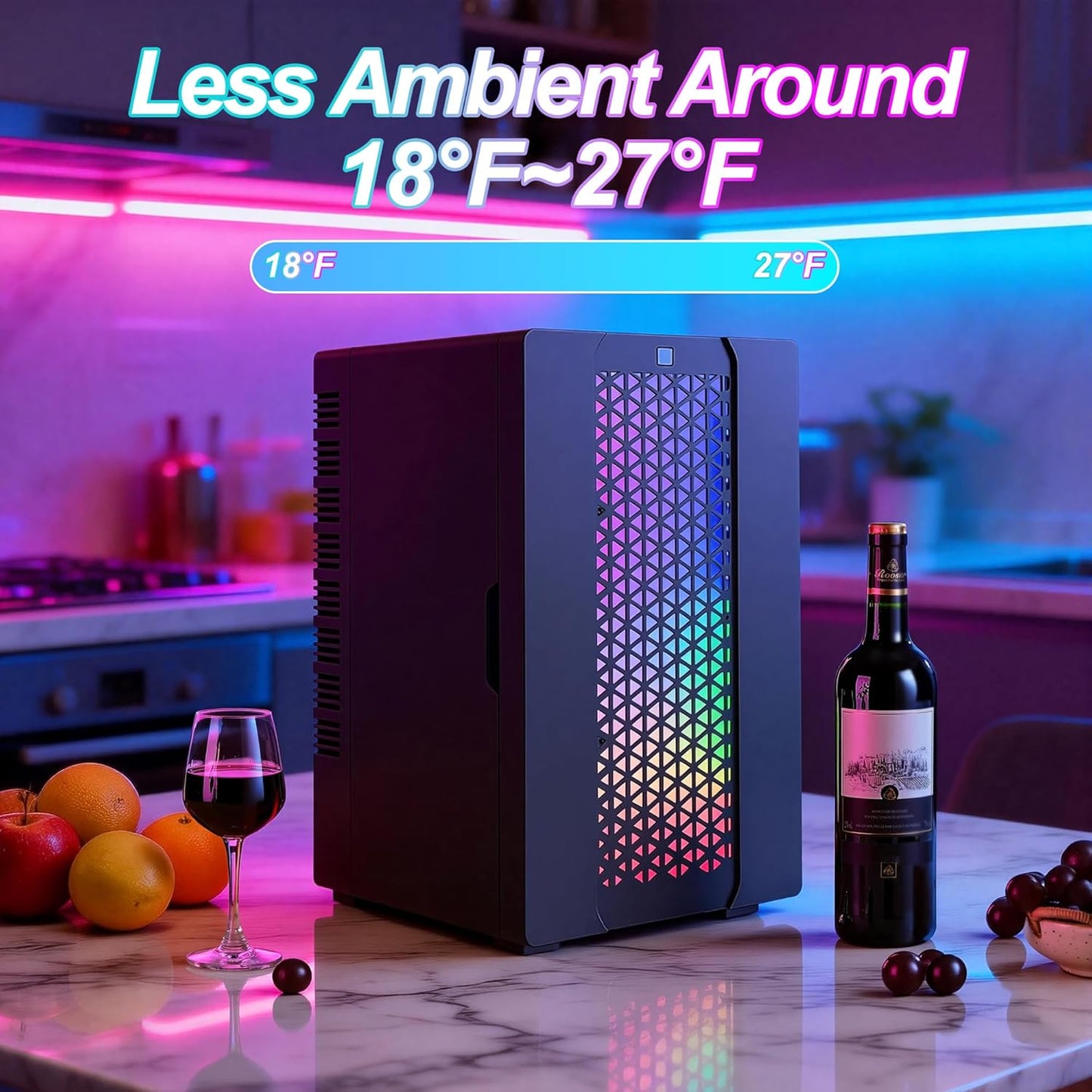 Mini nevera Iceblue con luz LED 24 modos para juegos