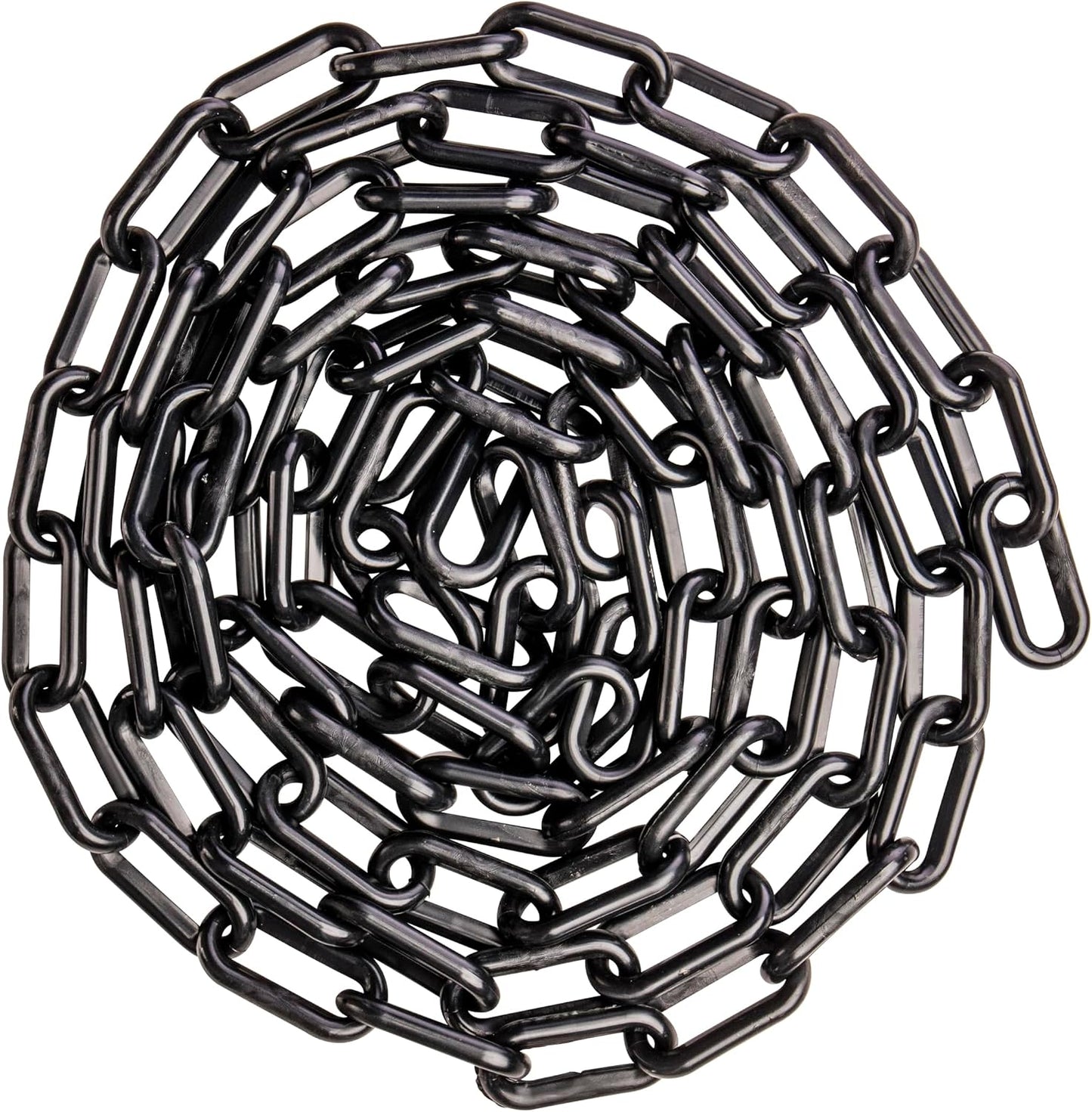 Cadena plástica negra 1.5x100' resistente UV
