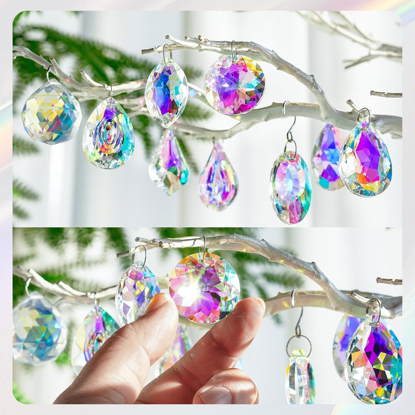 10 Pzas Atrapasol Cristal Colgante para Decoración
