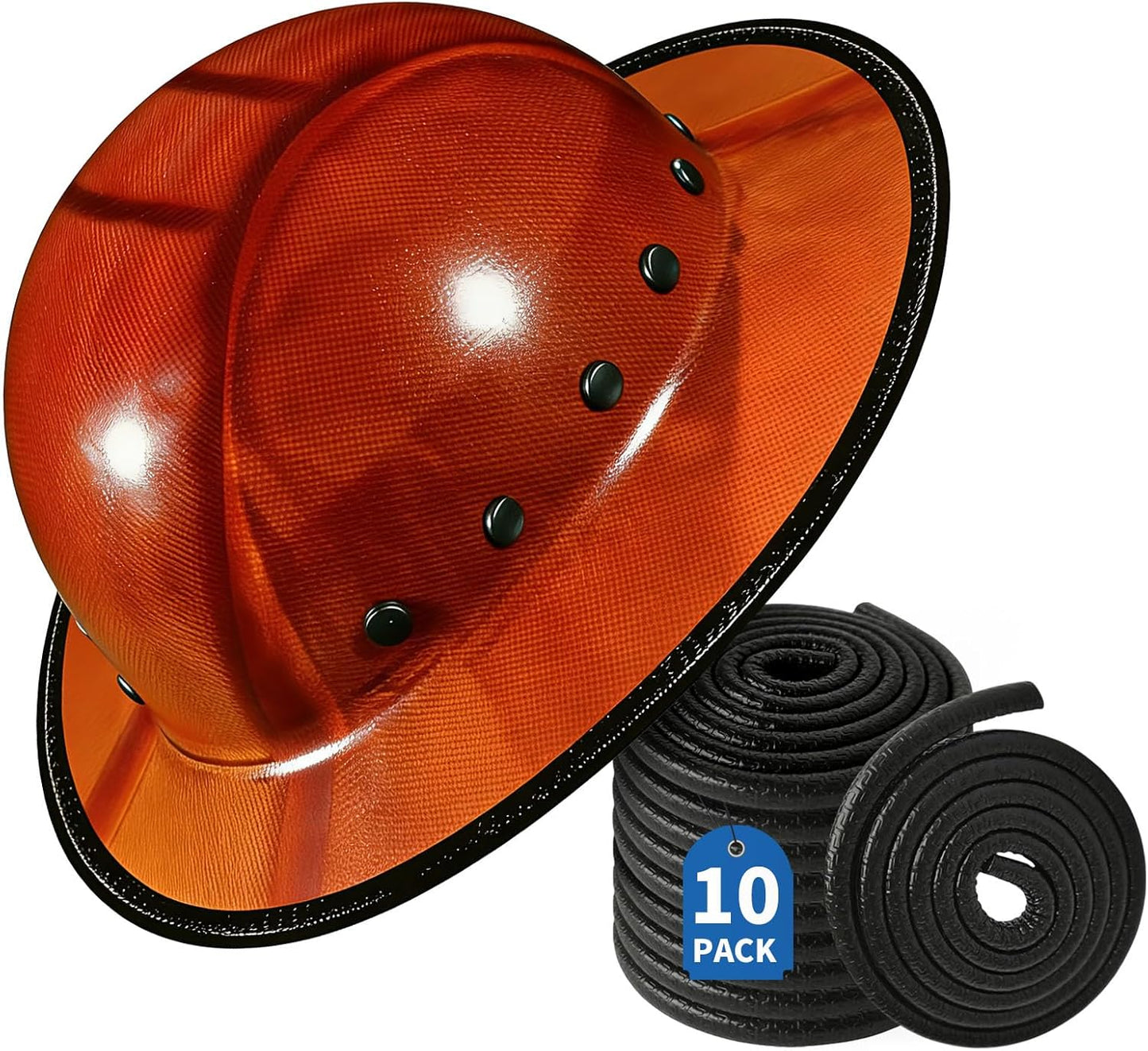 Pack 10 Protectores Casco Hombres Borde 39.3pulg Negro