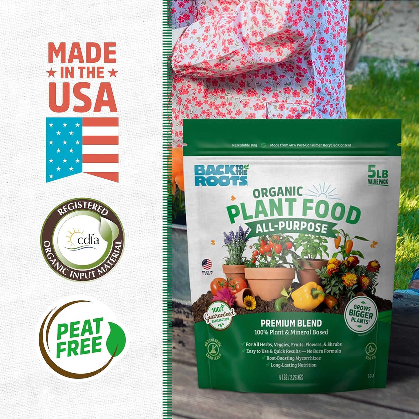 Alimento vegetal orgánico 5lb fórmula vegana con algas