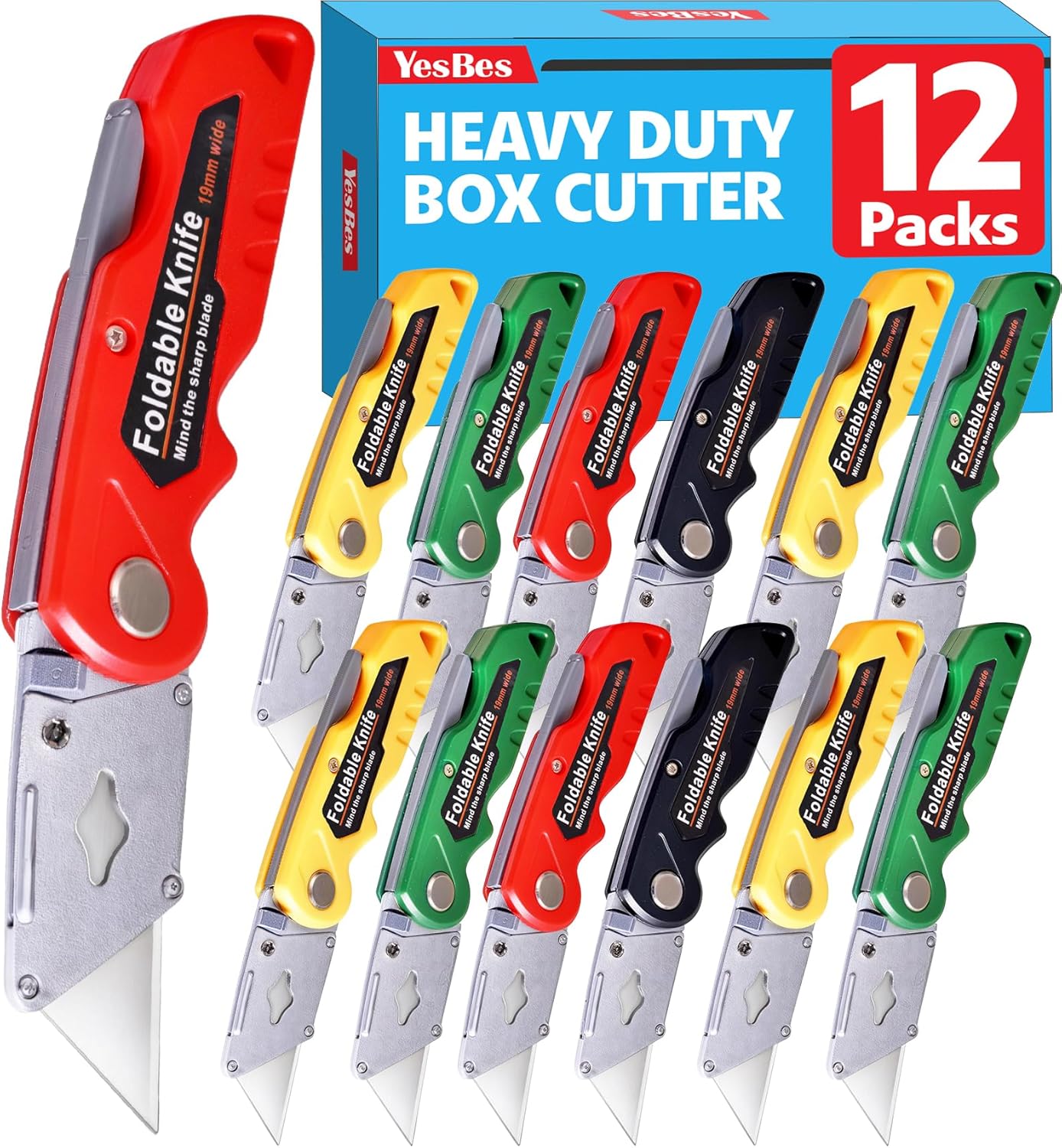 12 Pzas Cuchillo de corte con 20 hojas acero afilado