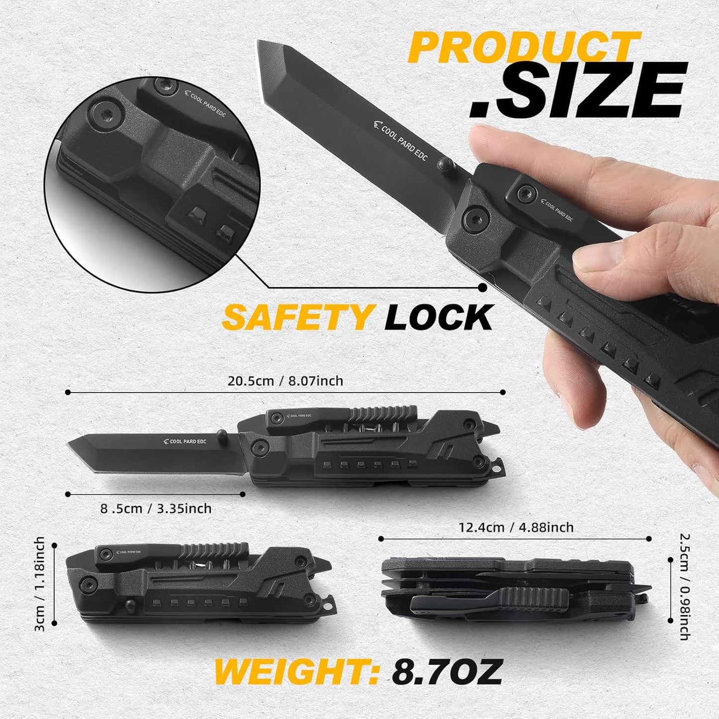 Cuchillo 17en1 multiherramienta para hombres con silbato y abridor