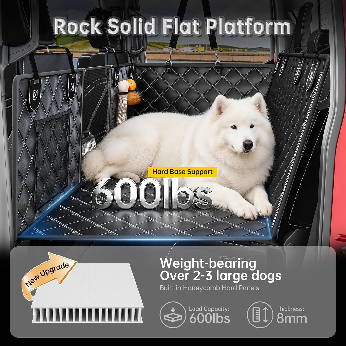 Funda asiento perro impermeable soporte 600lb