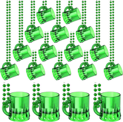 24 Collares Vasos Verdes San Patricio Decoración Fiesta