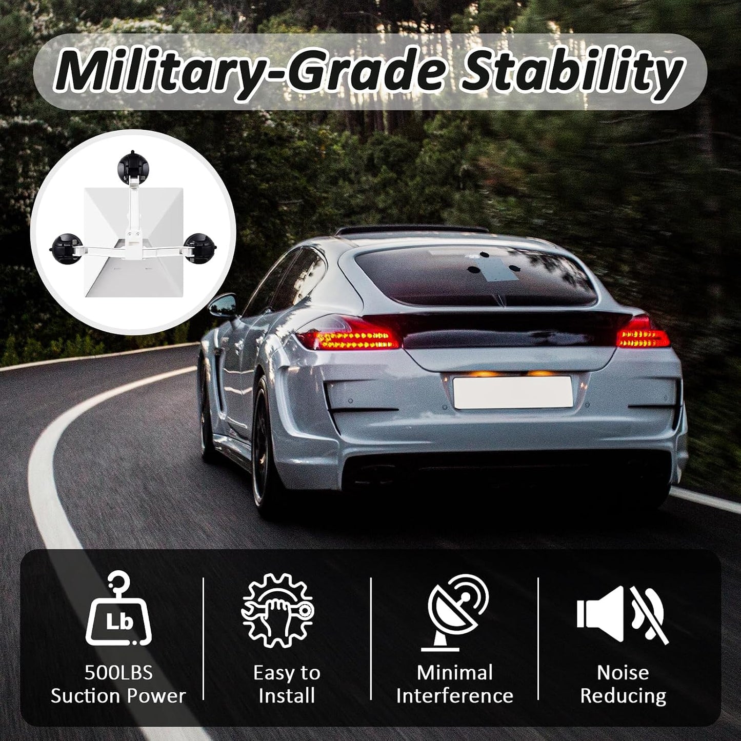 Soporte Starlink para auto succión resistente señal estable