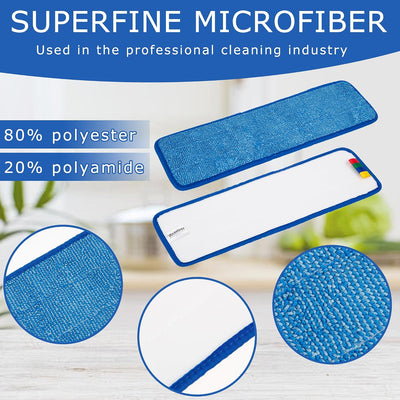 12 Pzas Almohadillas Microfibra Cabezal Mopa 17-18pulg