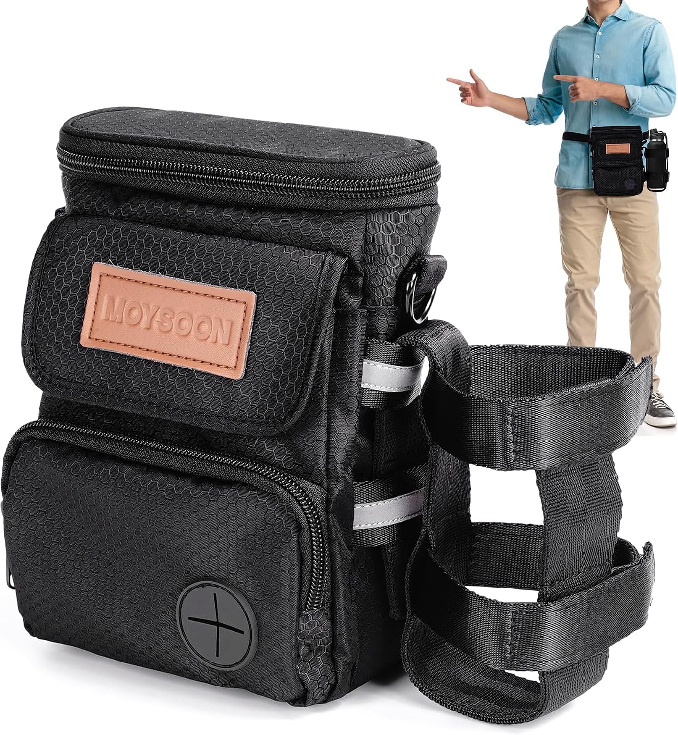 Bolsa golosinas perro soporte botella impermeable duradera
