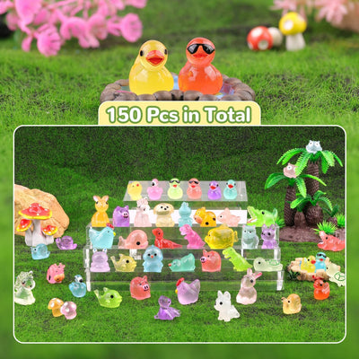 150 figuras resina animales brillan oscuridad miniatura decoración