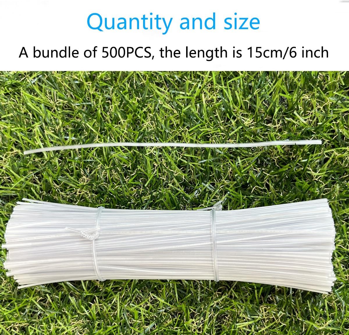 Lazo plástico transparente 6pulg reutilizables cables jardinería
