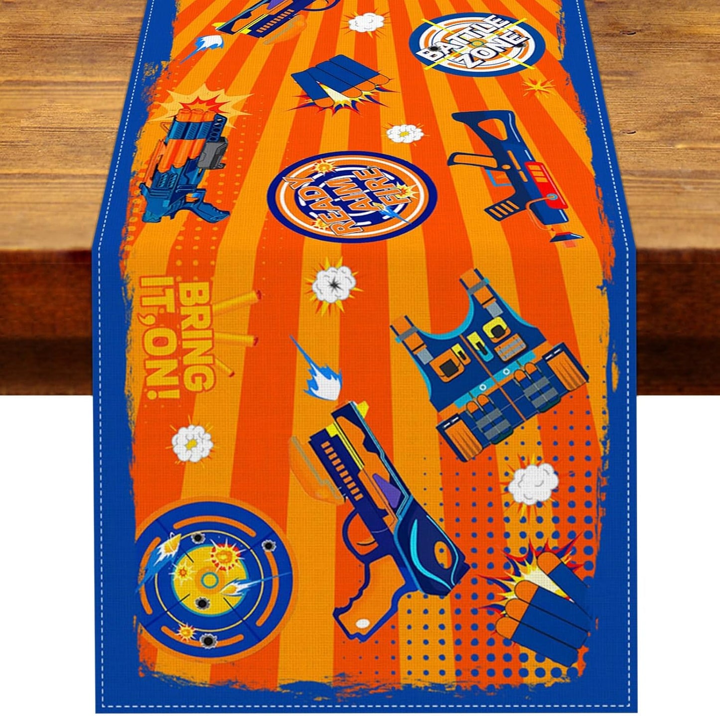 Decoración cumpleaños Dart War Nerf para niños mesa fiesta
